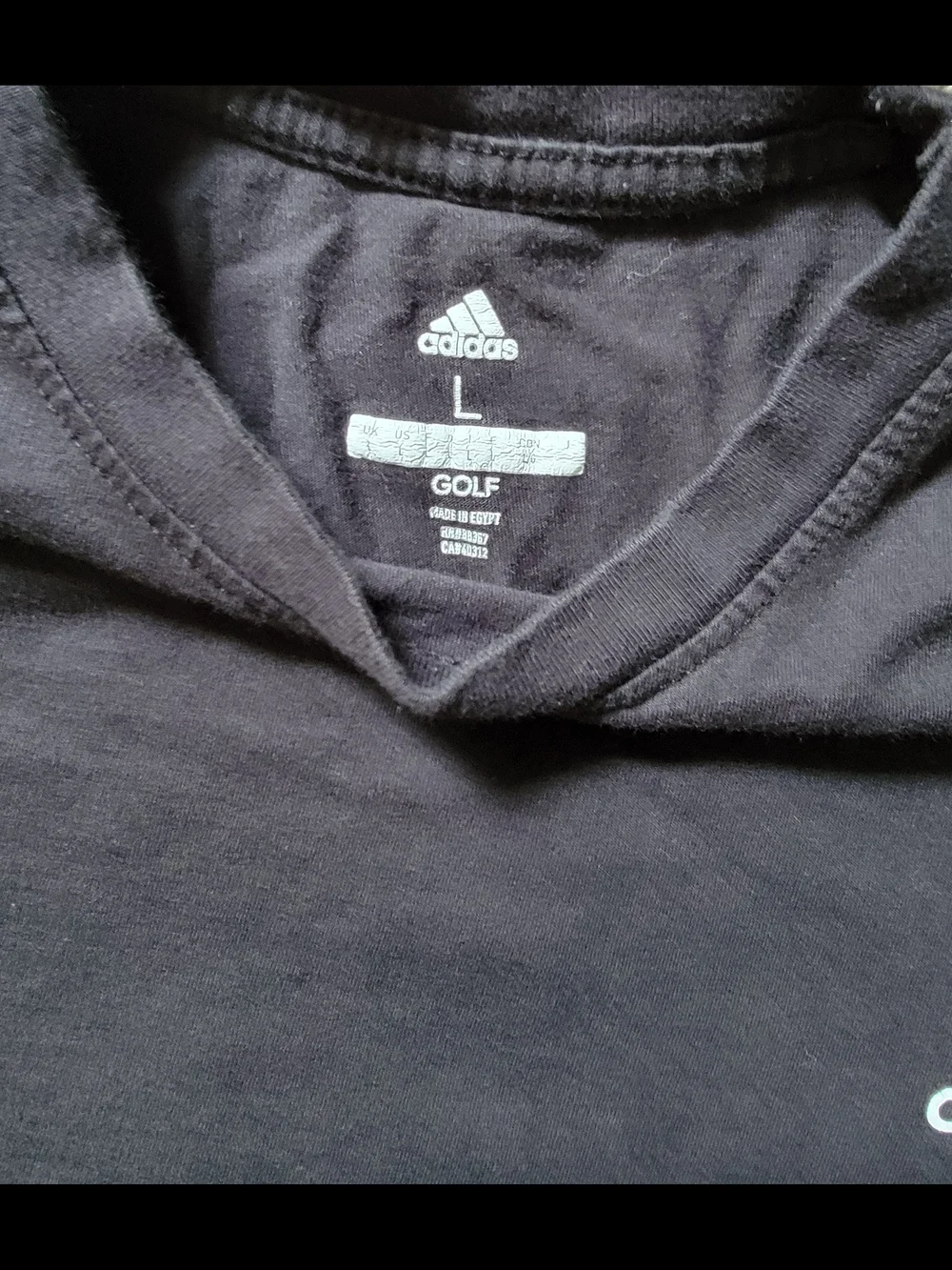 adidas Black Crewneck T-Shirt with White Logo